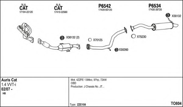 FENNO TO804 Exhaust System